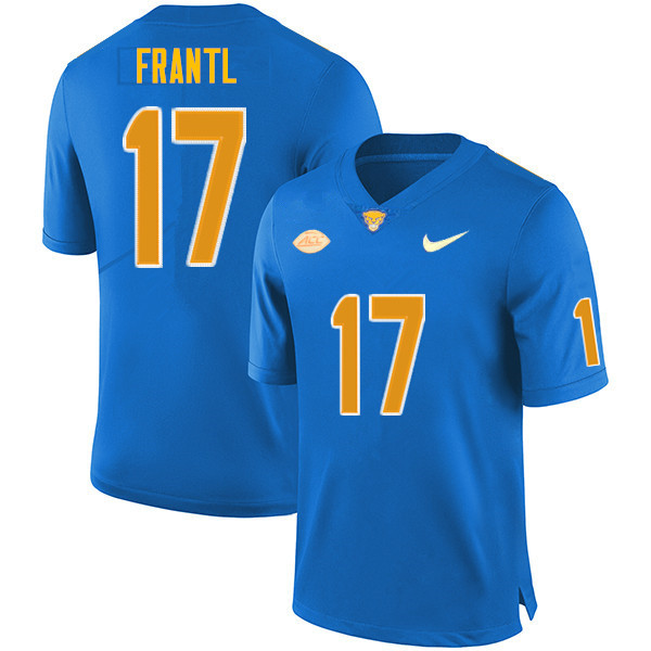 Men #17 Jake Frantl Pitt Panthers College Football Jerseys Sale-Royal